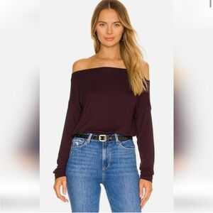 NEW Paige Plum off the shoulder women's bodysuit
